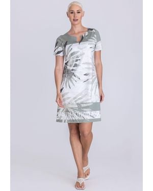 Tuzzi Jerseykleid mit Ausschnittschlitz - Weiß
