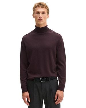 Marc O' Polo Rollkragenpullover Aus Weicher Merinowolle - Lila