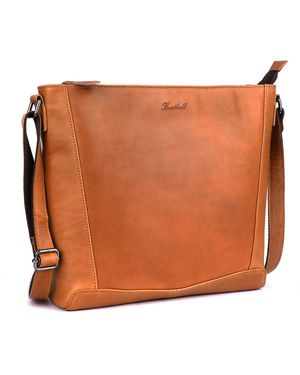 Benthill Ä Echt Leder Groß ängetasche Handtasche Vintage Shopper Tasche - Braun