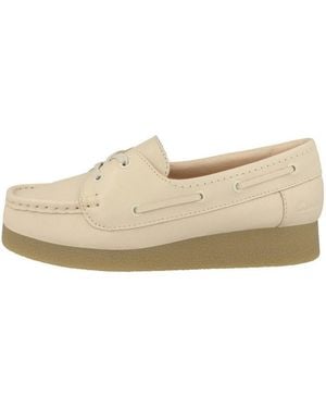 Clarks Wallabee Evo Sea Damen Schnürschuh Sneaker, Turnschuhe, Sportschuhe, Freizeitschuhe, Schnürschuhe - Weiß