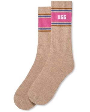 UGG Socken JEDLYN VARSITY CREW (1-Paar) Strümpfe mit -Markenlogo am Bündchen - Pink