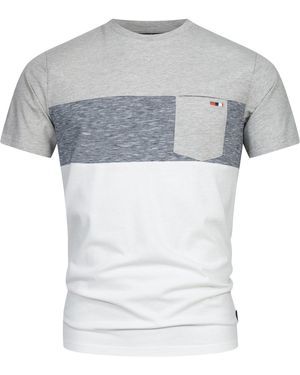 INDICODE T-Shirt INSprings mit dezenter Brusttasche aus angenehmem Material - Grau
