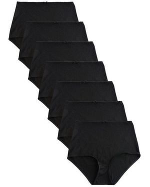 Next Taillenslip 7Er-Pack Slips, Volle Bedeckung (7-St) - Schwarz