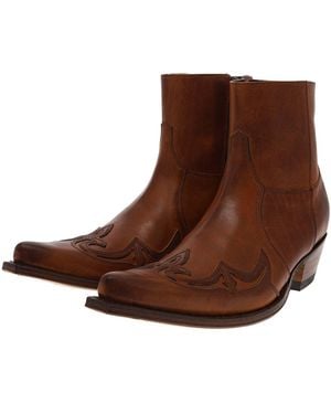 Sendra 7783 Westernstiefelette Rahmengenäht Lederstiefelette - Braun