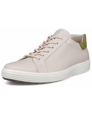 Ecco Soft 7 Easy Slip Lace (Premium-Leder) Herren Sneaker - Weiß