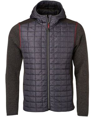 James & Nicholson Fleecejacke Hybrid Strickjacke - Grau
