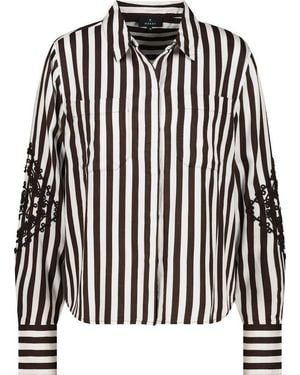 Monari Blusenponcho Da. Bluse Bluse - Schwarz
