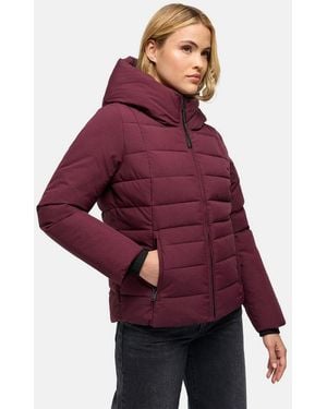 Navahoo Outdoorjacke Stepptänzchen Xiv Warme Damen Steppjacke Mit Kapuze - Rot