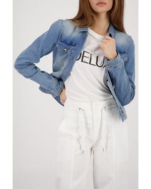 Monari Jeansjacke Jacke Jeans Regular fit mit Schmuckknöpfen - Blau