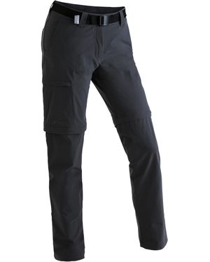 Maier Sports Trekkinghose Inara slim zip BLACK - Blau