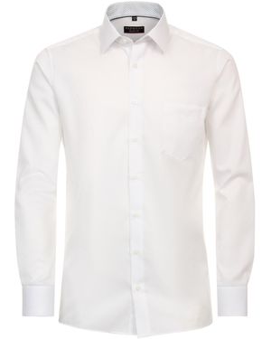 Redmond Businesshemd uni Body Cut - Weiß