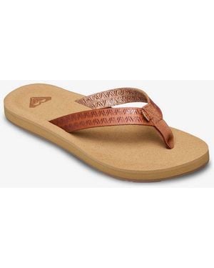 Roxy Porto Motif Zehentrenner - Braun