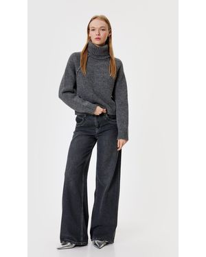 Koton Rollkragenpullover Rollkragen Regular - Blau