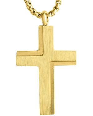 Firetti Kette mit Anhänger Schmuck Geschenk Kreuz - Gelb