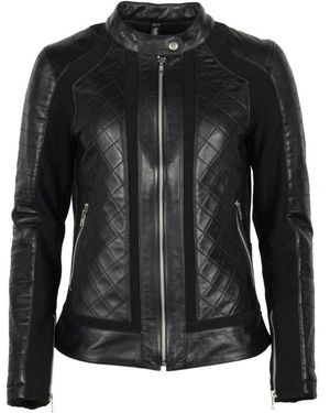Helstons Motorradjacke Kate Motorrad Lederjacke Rückenprotektor enthalten,wasserdicht - Schwarz