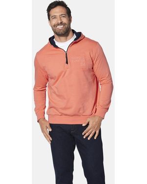 Jan Vanderstorm Kapuzensweatshirt KORBENKT mit lässiger Kapuze - Rot