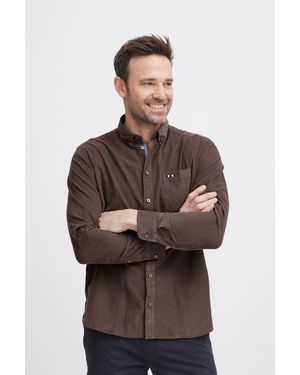Fq1924 Langarmhemd FQSTEVEN corduroy LS shirt - Braun