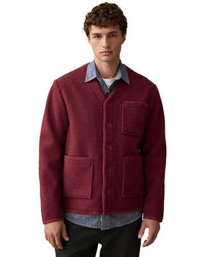 Next Cardigan Fleece-Strickjacke Im Wolllook (1-Tlg) - Rot