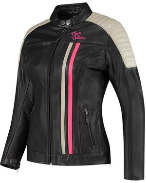 Rusty Stitches Motorradjacke Jack Alice - Schwarz