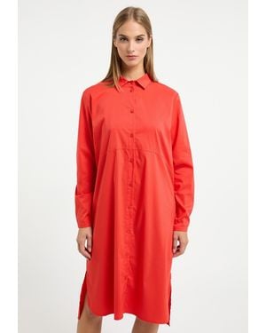 Otto Frieda & Freddies NY Blusenkleid Dress mit Knopfleiste - Rot
