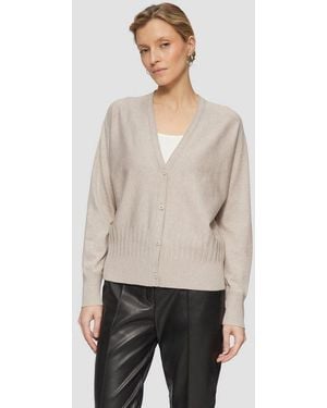 S.oliver Cardigan Strickjacke Strickjacke Mit Strukturmuster Am Saum - Natur