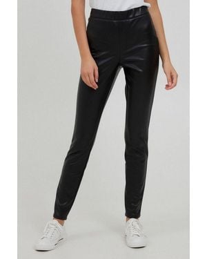 Oxmo Lederimitathose Oxpauline Lederimitathose Mit Gummibund - Schwarz