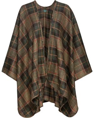 Luis Steindl Poncho Karo-Plaid - Braun