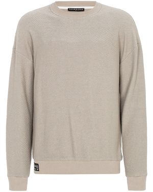Redbridge Sweatshirt mit Strukturmuster - Weiß