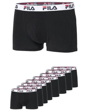 Fila Boxershorts Boxer Shorts (8Er Pack) Mit Ergonomischem Schnitt - Schwarz