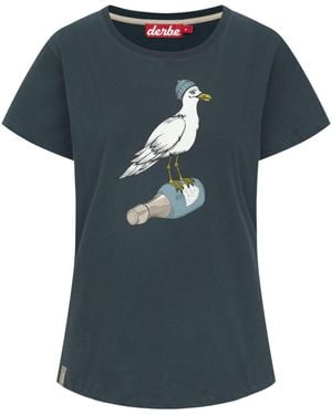 Derbe T-Shirt Sturmmöwin aus Bio-Baumwolle - Blau