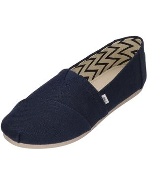 TOMS Alpargata Wide Espadrille Heritage - Blau