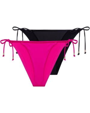 DORINA Bikini-Hose Amnesia (2er Pack) mit Bindebändern an der Seite - Pink