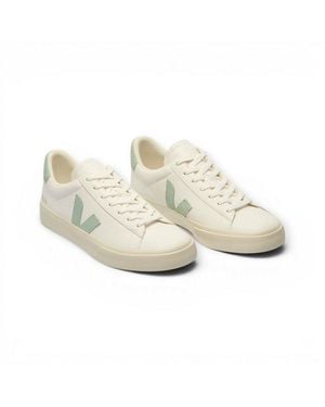Veja Campo (Leder) Weiss/Mintgrün Sneaker - Schwarz