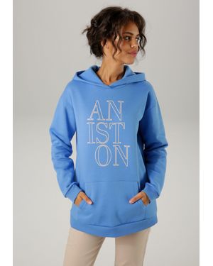 Aniston CASUAL Sweatshirt mit Kapuze - Blau