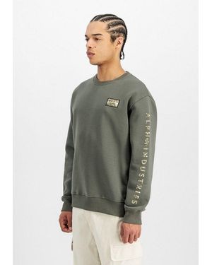 Alpha Industries Sweater Camo Sleeve Sweatshirt - Grau