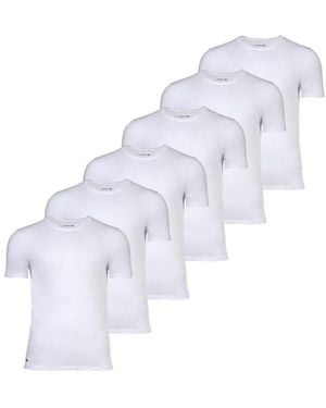 Lacoste T-Shirt Herren T-Shirt 6Er Pack Baumwolle (Packung, 6Er Pack) - Schwarz