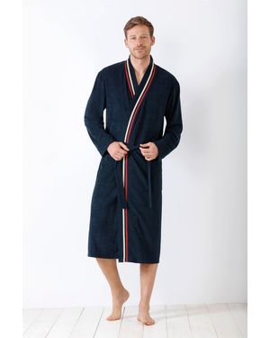 Hajo Morgenmantel Mantel Frottee - Blau