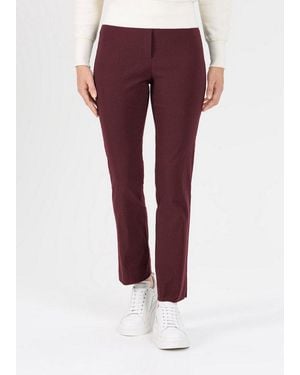 SteHmann Stoffhose Sommerhose Mit Reißverschluss - Rot