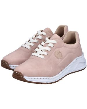 Rieker Sneaker Mit Memosoft-Innensohle, Freizeitschuh, Halbschuh, Schnürschuh - Pink