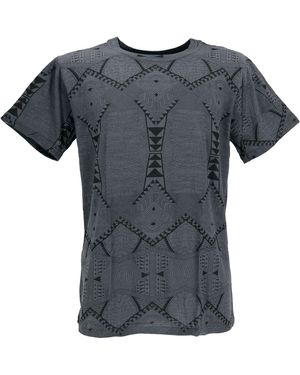Guru-Shop - mit psychodelischem Druck, Goa T-Shirt.. alternative Bekleidung - Grau
