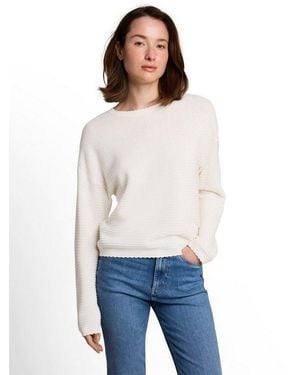 Tom Tailor V-Ausschnitt-Pullover - Weiß