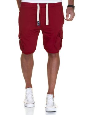 Amaci&Sons Sweatshorts ECORSE Sweathose Bermuda Bequeme Kurze Männer Hose - Rot