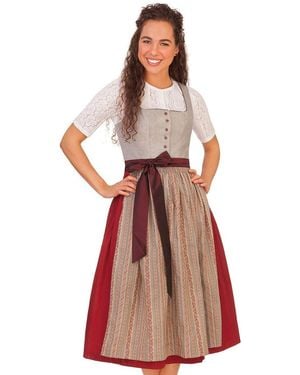hammerschmid Midi Dirndl 2tlg. - Rot