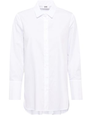 just white Hemdbluse Bluse /1 Arm - Weiß