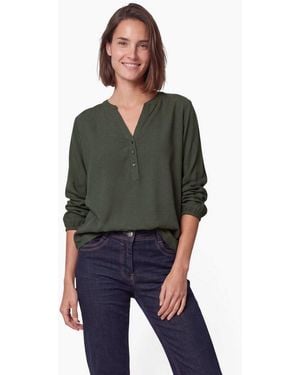 Cecil Shirtbluse Aus Softer Viskose - Grün