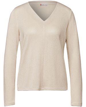 Street One V-Shirt - Natur