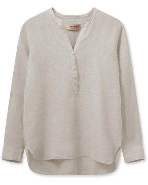Mjus Klassische Bluse - Grau