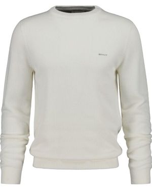 GANT Strickpullover Pullover R-Neck (1-tlg) - Weiß