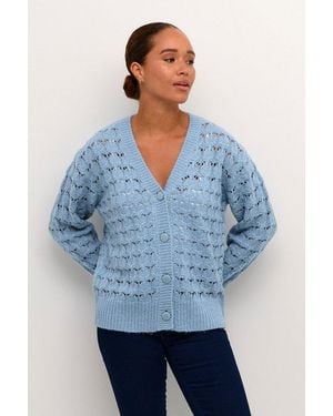 Kaffe Cardigan Strickjacke Kaelena - Blau
