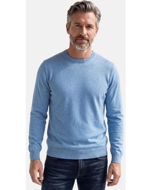 Redmond Rundhalspullover Basic (1-Tlg) Pullover - Blau